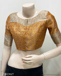 BL-F26669C Yellow Banarsi RBlouse