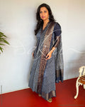 EE-S46349 Blue Saree Dress