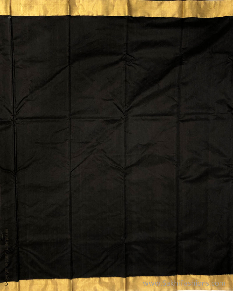 DP-S25692 Black Pure Chanderi Silk Saree