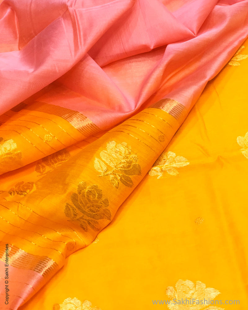 DP-S25696 Orange Chanderi Salwar set