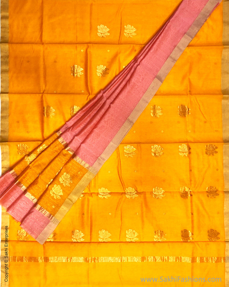 DP-S25696 Orange Chanderi Salwar set