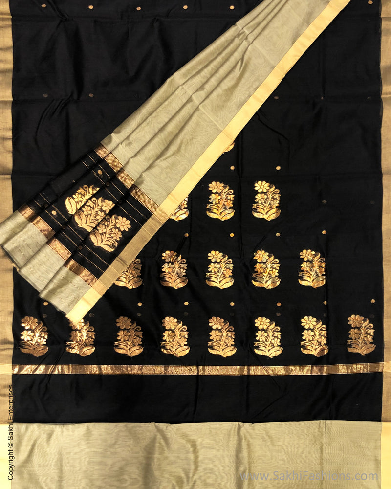 DP-S25698 Black Chanderi Full set