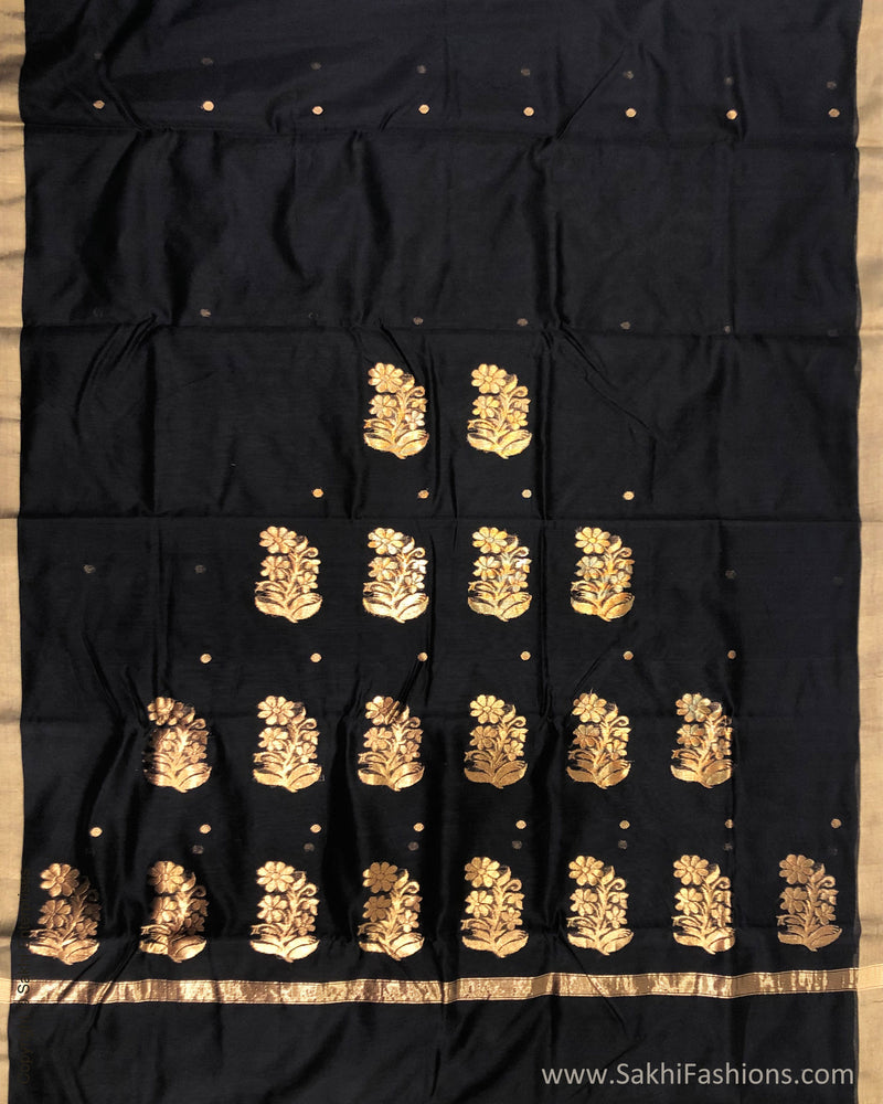 DP-S25698 Black Chanderi Full set