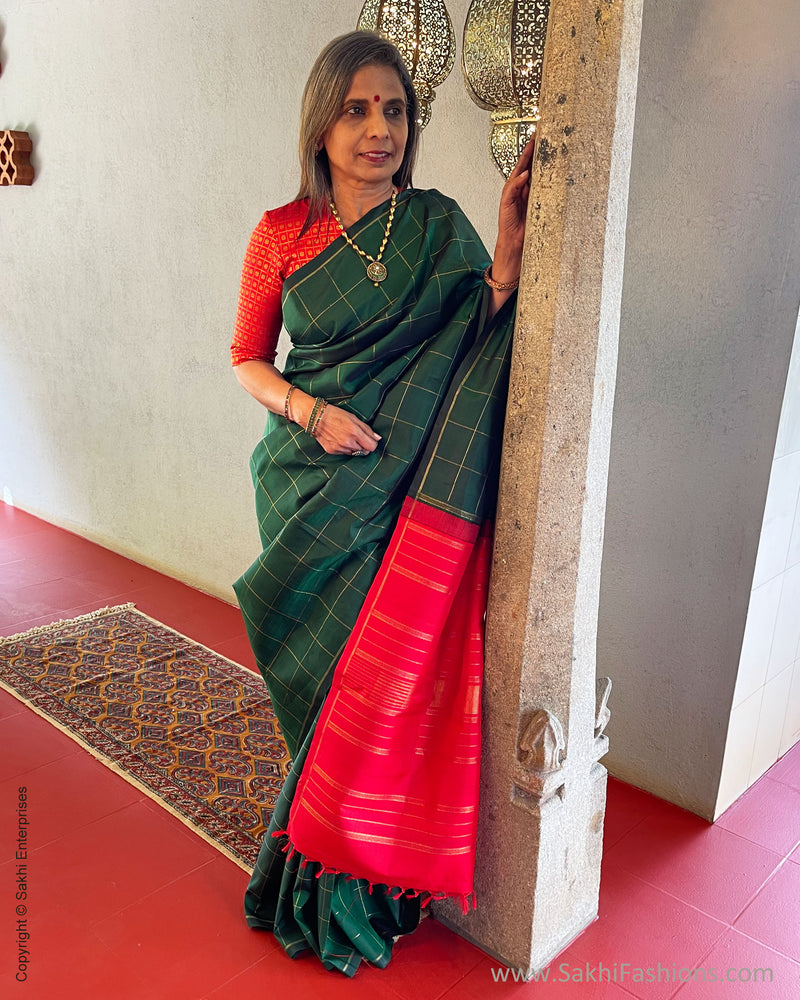 EE-S45182 Check Kanchi sari