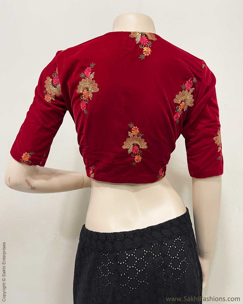 BL-F46355 Red Velvet Blouse