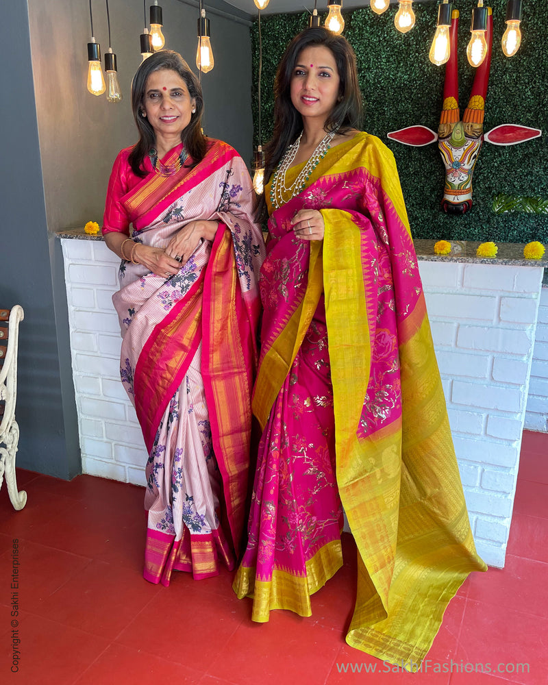 EE-S47760 Pink Gadwal Sari