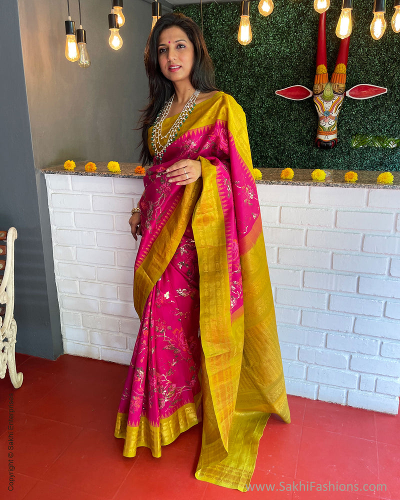 EE-S47760 Pink Gadwal Sari