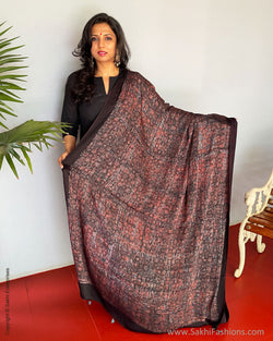 EE-S45452 Black Ajrakh Dupatta