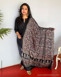 EE-S45455 Black Ajrakh Dupatta