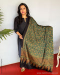 EE-S45456 Green Ajrakh Dupatta