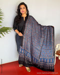 EE-S45457 Blue Ajrakh Dupatta
