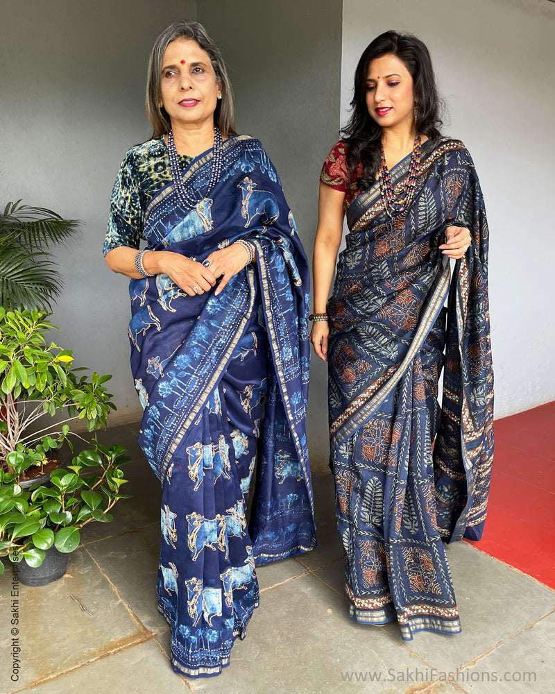 EE-S47729 Cow print Chanderi