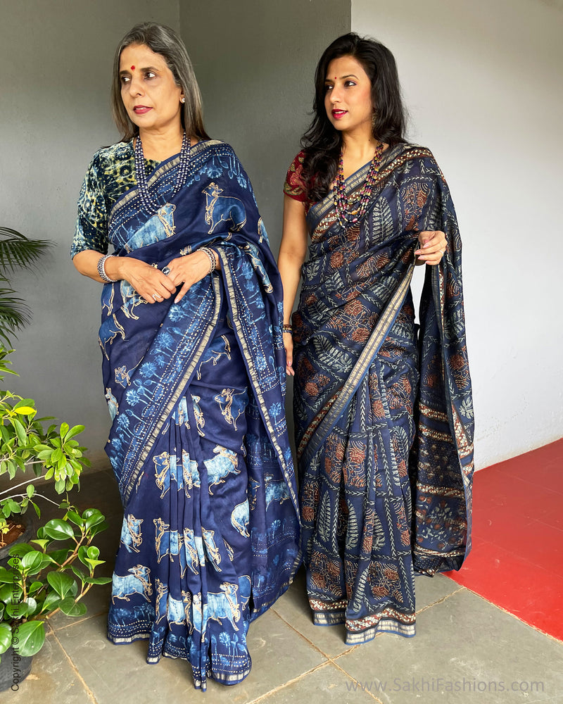 EE-S47729 Cow print Chanderi
