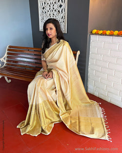 EE-S50022 Cream Kanchi sari