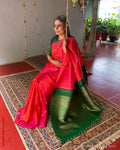 EE-S50050 Peach Kanchi sari