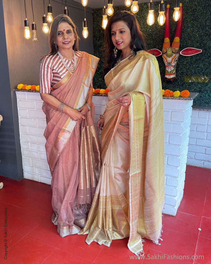 EE-S50022 Cream Kanchi sari