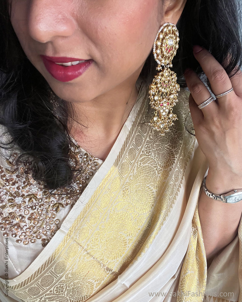 EE-S50022 Cream Kanchi sari