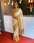 EE-S51150 Cream Tussar CutWork