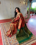 EE-S51854 Maroon Kanchi sari