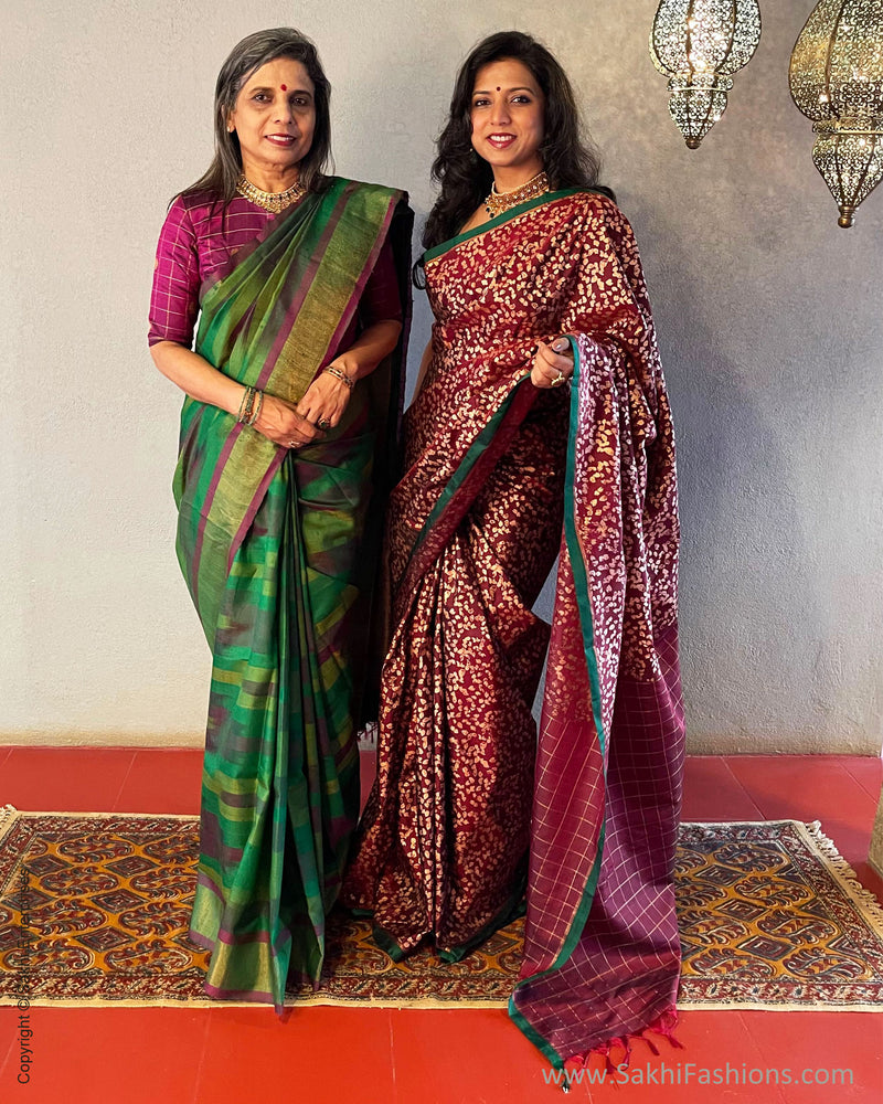 EE-S48675 Copper Kanchi Sari