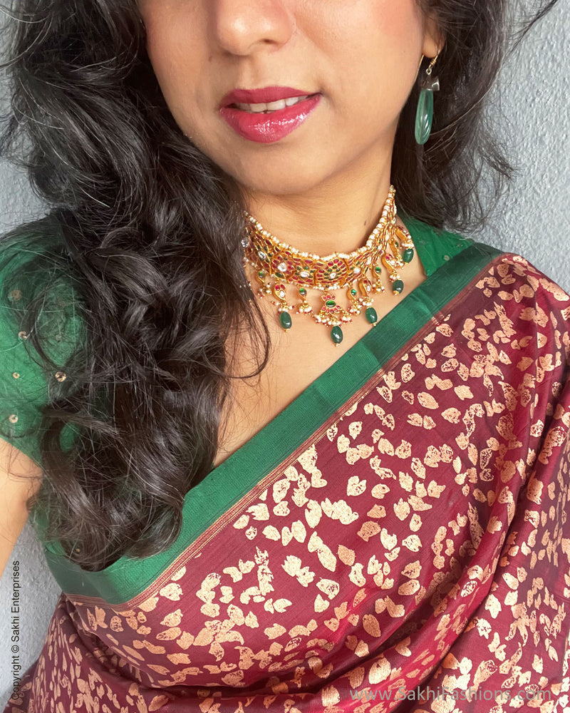 EE-S48675 Copper Kanchi Sari