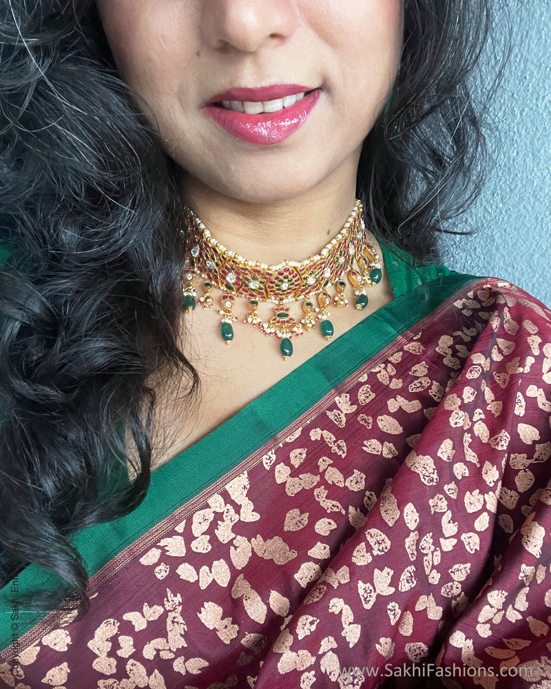 EE-S48675 Copper Kanchi Sari