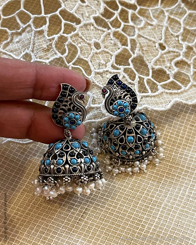 ASDS-52437 Blue Jhumka