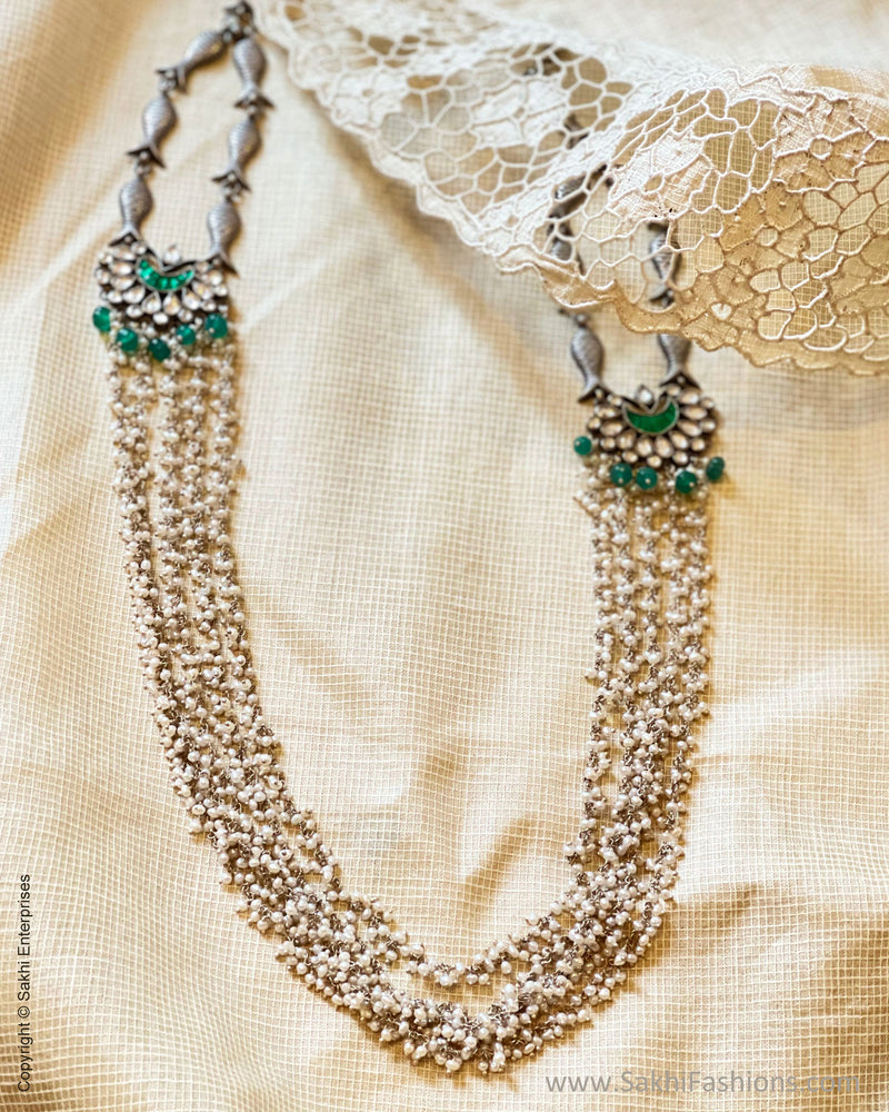 ASDS-52387 Silver pearl Mala