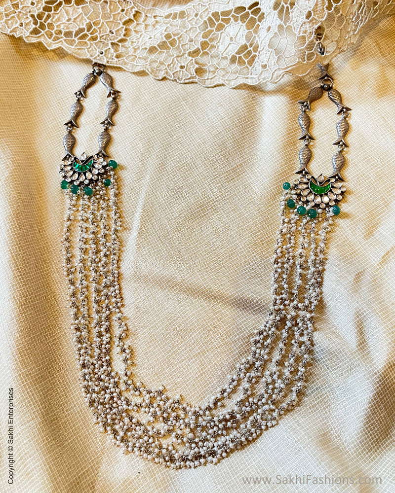 ASDS-52387 Silver pearl Mala