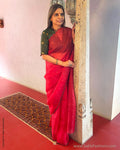 EE-S53120 Red Organza Sari