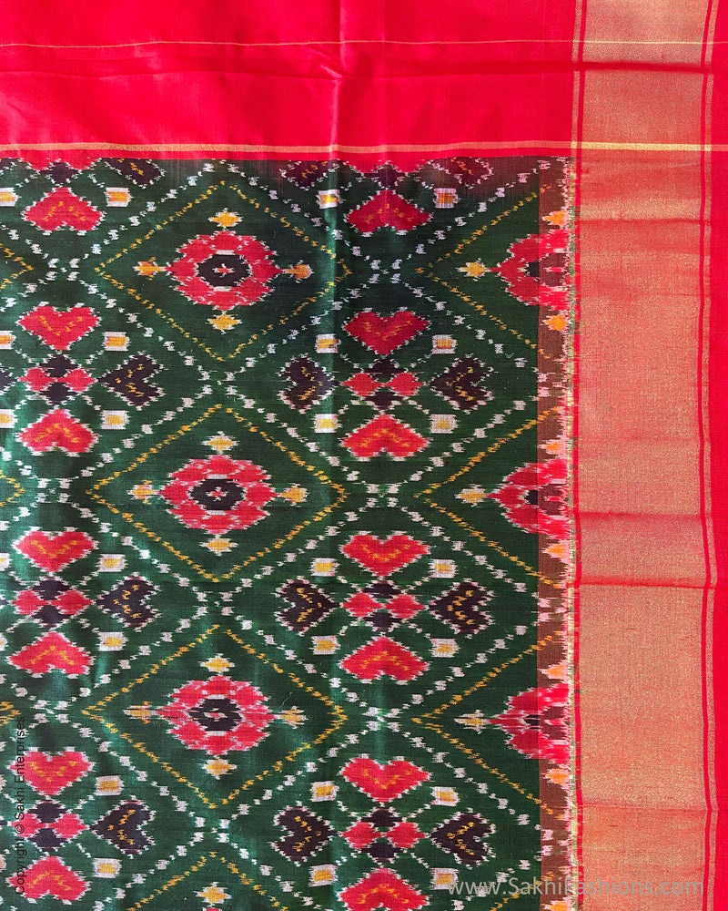 EE-S53606 Ikat Green Dupatta