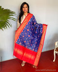 EE-S53601 Ikat Blue Dupatta
