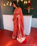 EE-S34147 Red Bandhini Georgette