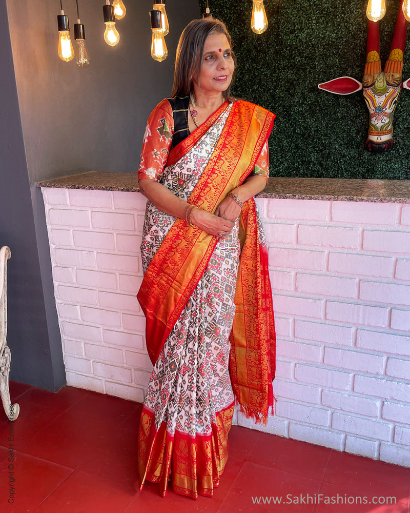 EE-S53607 Cream Red Ikath