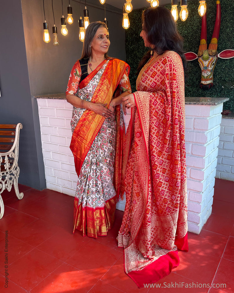 EE-S53607 Cream Red Ikath