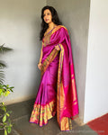 EE-S53608 Purple Ikath  Kanchi