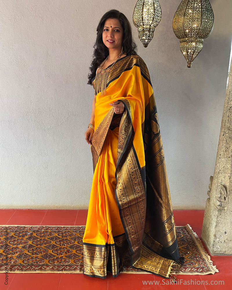 EE-S52296 Yellow Gadwal Sari
