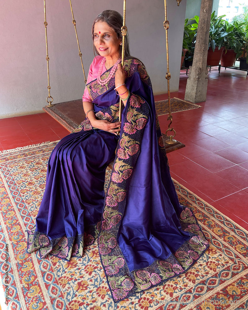 EE-S52375 Purple Kanchi Cutwork