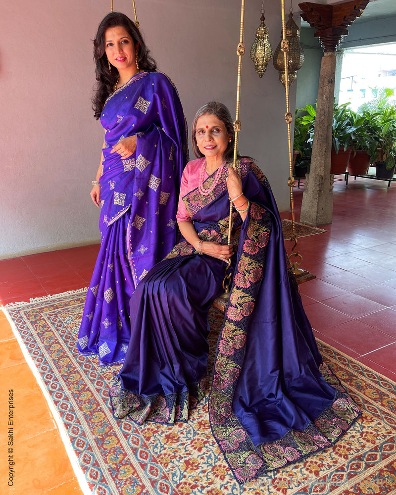 EE-S52375 Purple Kanchi Cutwork
