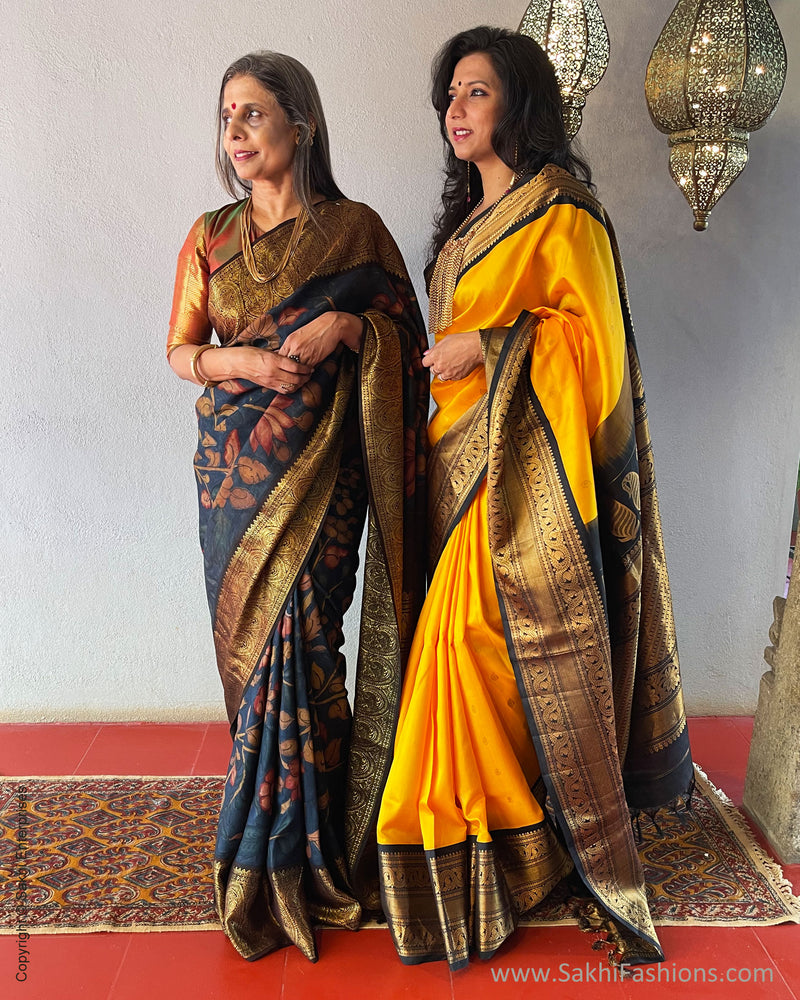 EE-S52296 Yellow Gadwal Sari