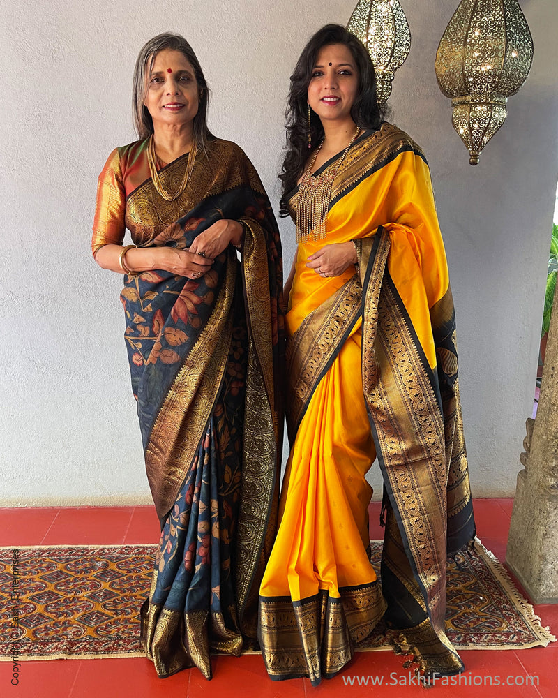 EE-S52296 Yellow Gadwal Sari