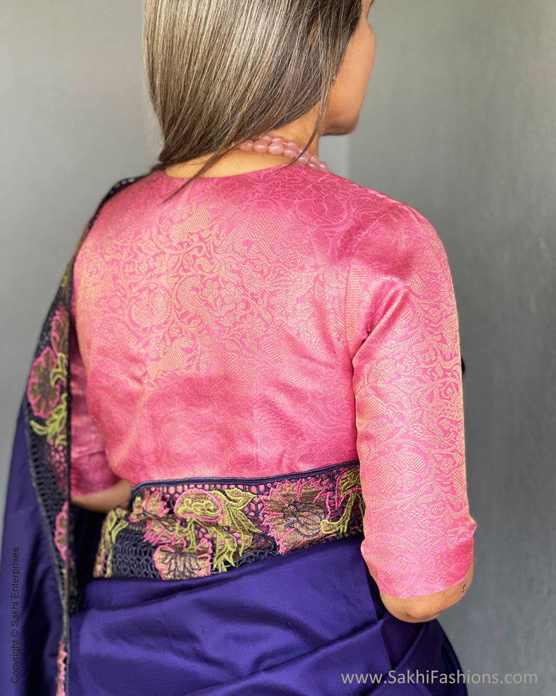 EE-S52375 Purple Kanchi Cutwork