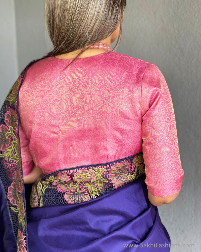 EE-S52375 Purple Kanchi Cutwork