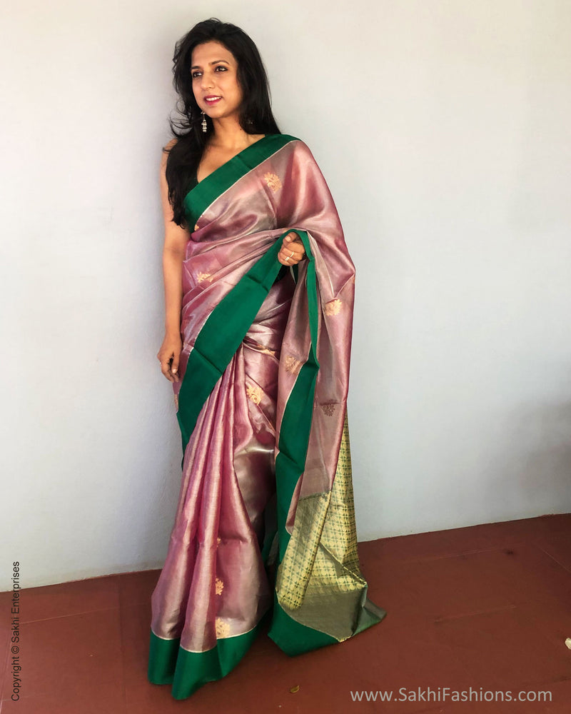 EE-S33918 Tissue Tussar Sari