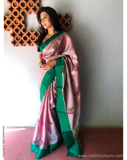 EE-S33918 Tissue Tussar Sari
