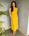 EE-S56144 Mustard Sleeveless Dress