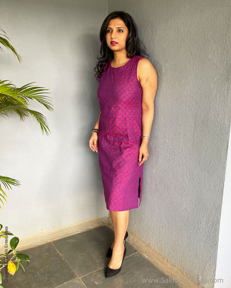 EE-S56146 Purple Sleeveless Dress