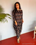 EE-S56217 Black Ajrakh Dress