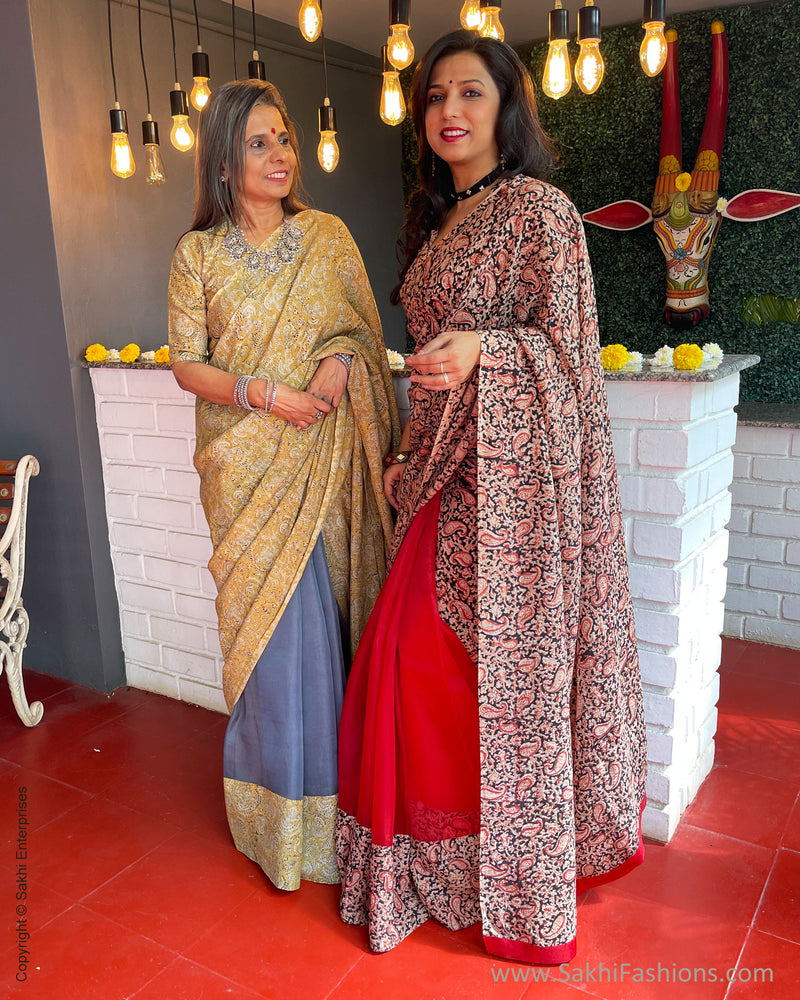 EE-S56261 Kalam Organza Sari