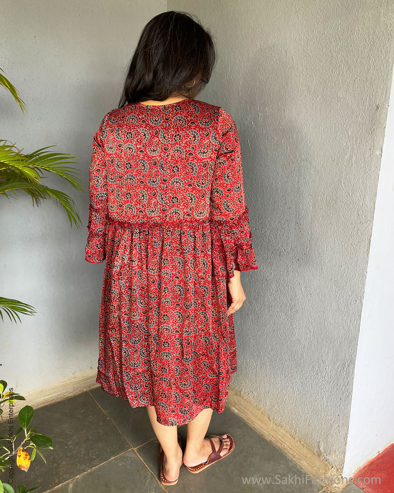 EE-S56140 Red Ajrakh Jacket